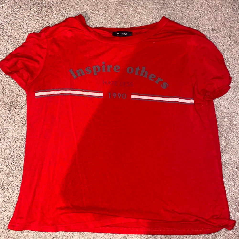 red crop top